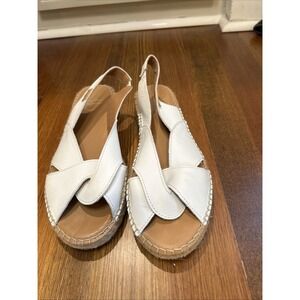 Toni Pons Women's Enola-P Slingback Espadrille Sandal White Sz 39